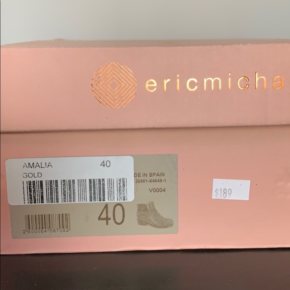 SOLD Eric Michael Tatiana Gold Suede Bootie - Picture 7 of 8